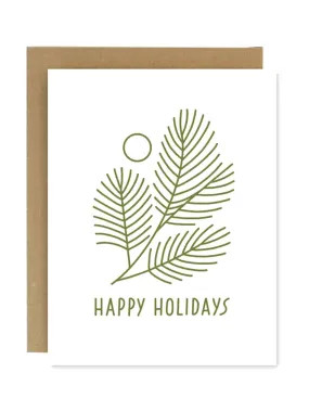 Happy Holidays Pine Card