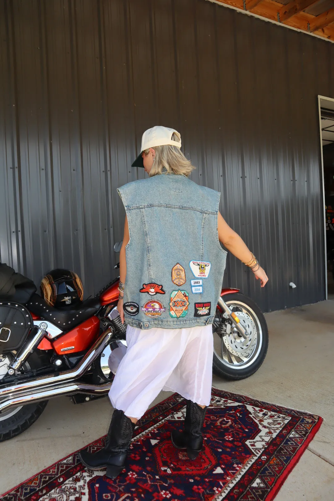 Harley Davidson Patchwork Biker Vest