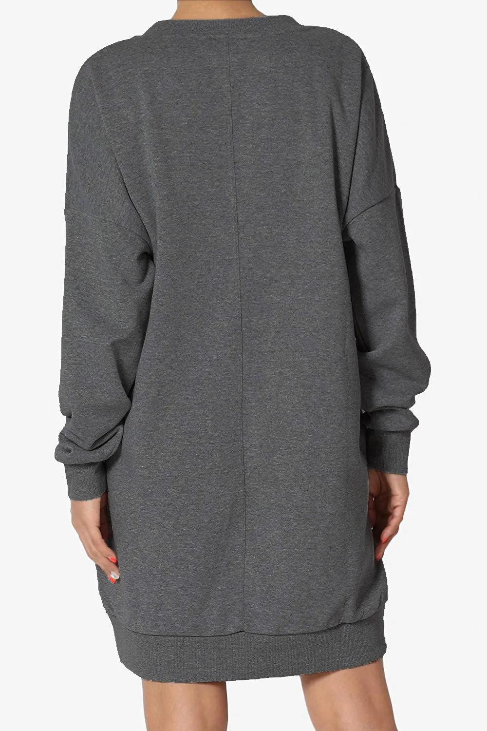 Haute Edition Women's Oversized Pullover Sweatshirt Dress