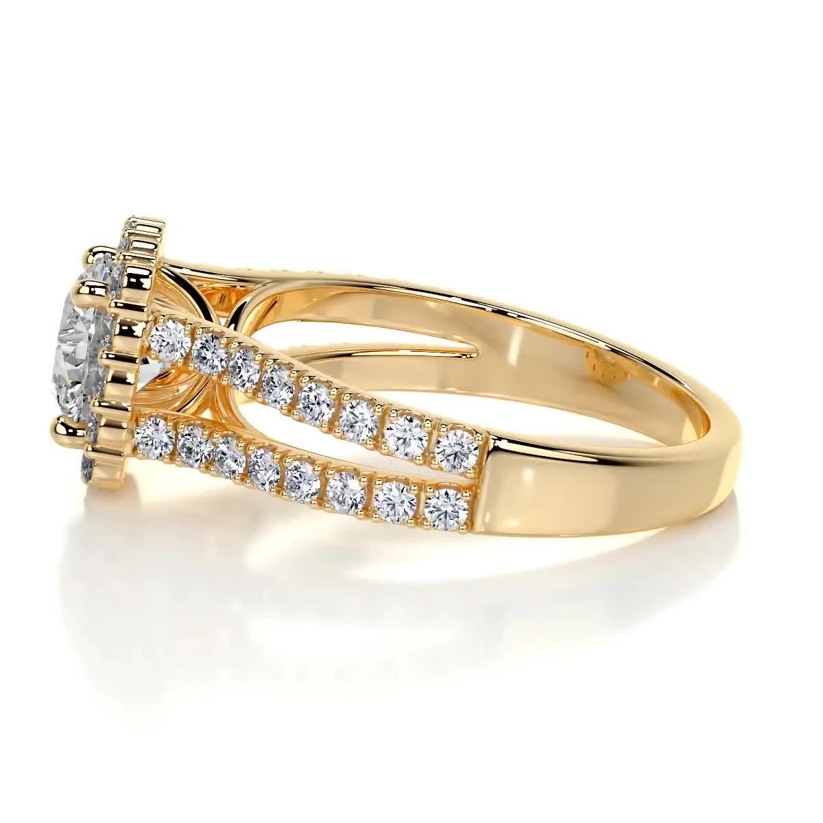 Hilary Lab Grown Diamond Ring -18K Yellow Gold