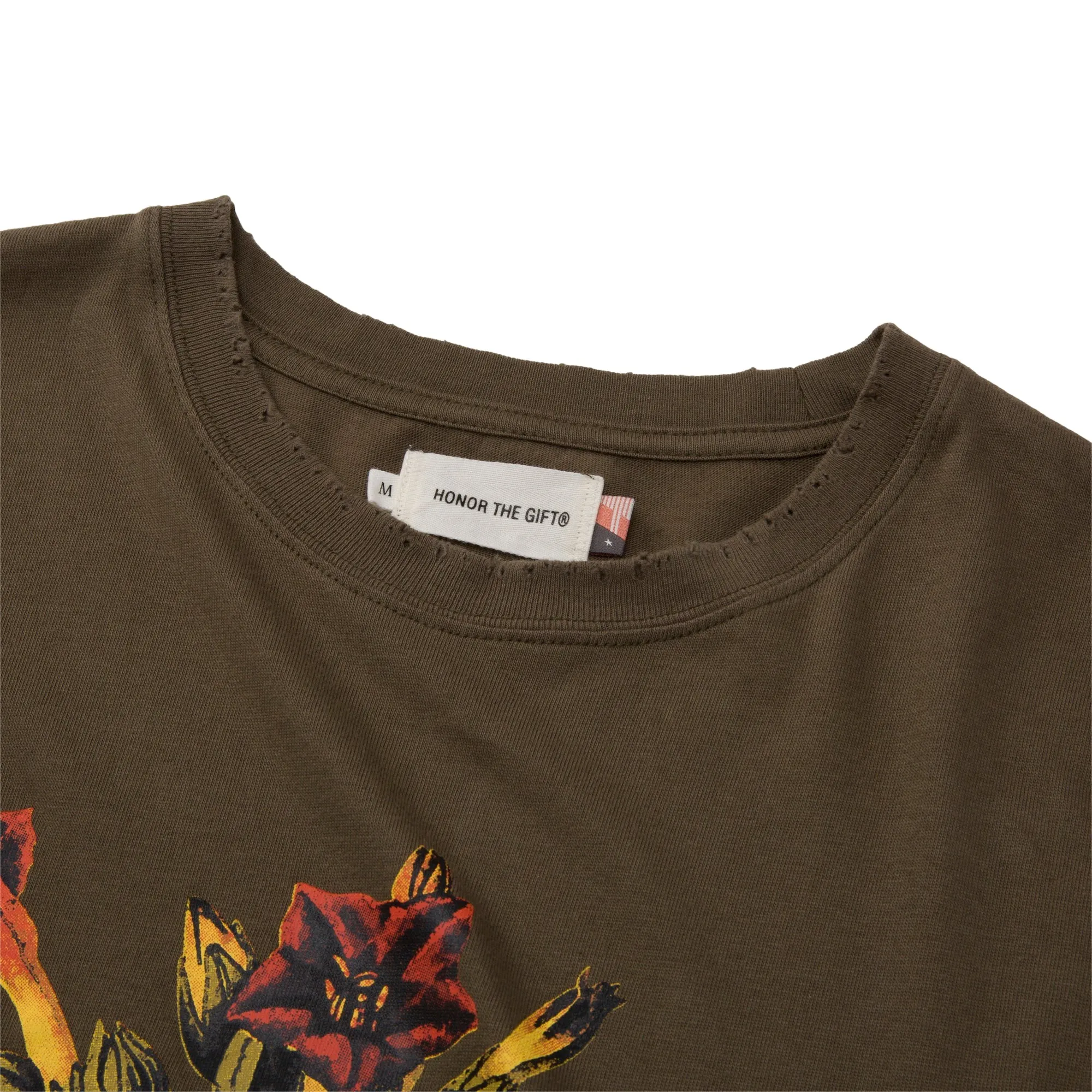 Honor The Gift Mens Tobacco Flower SS Tee