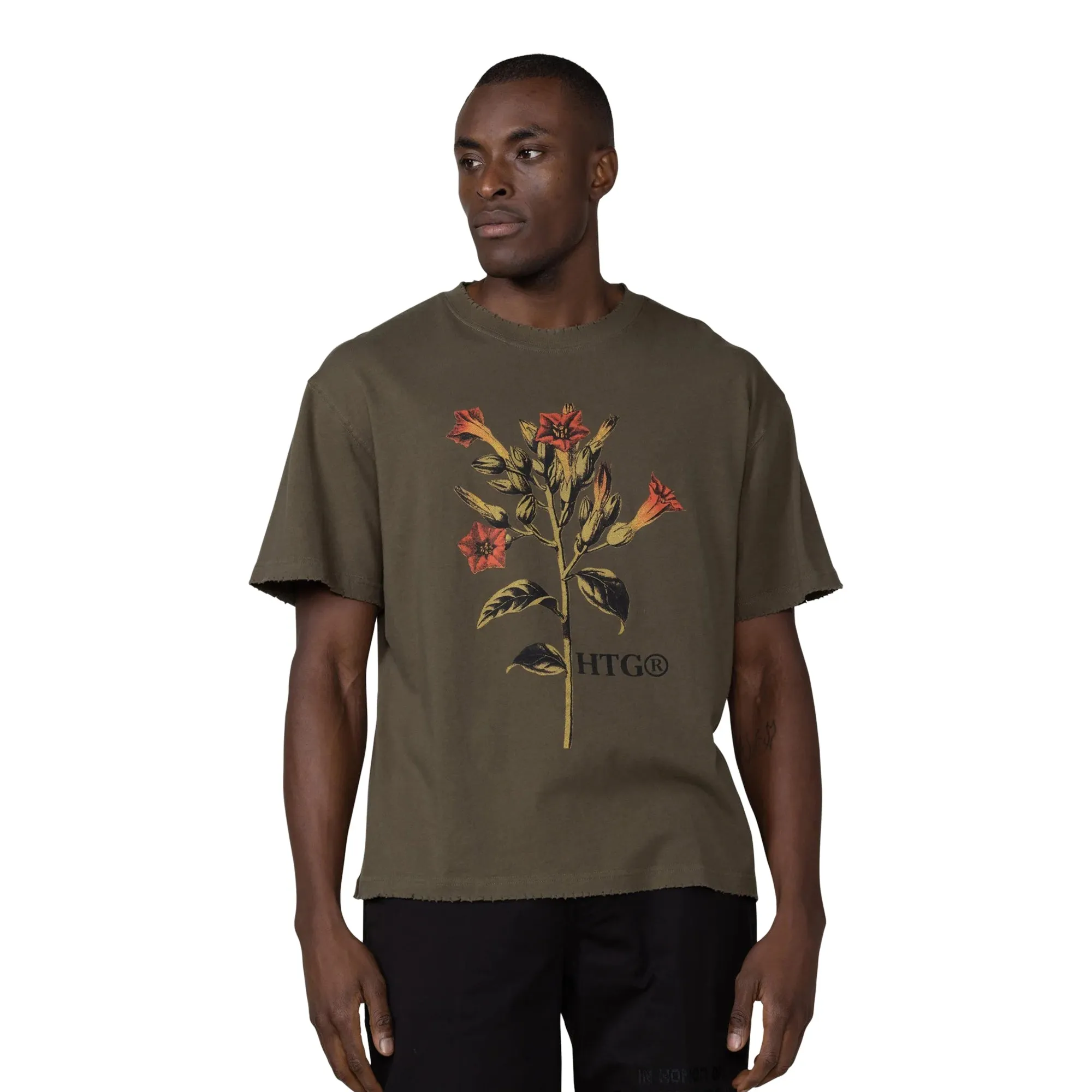 Honor The Gift Mens Tobacco Flower SS Tee