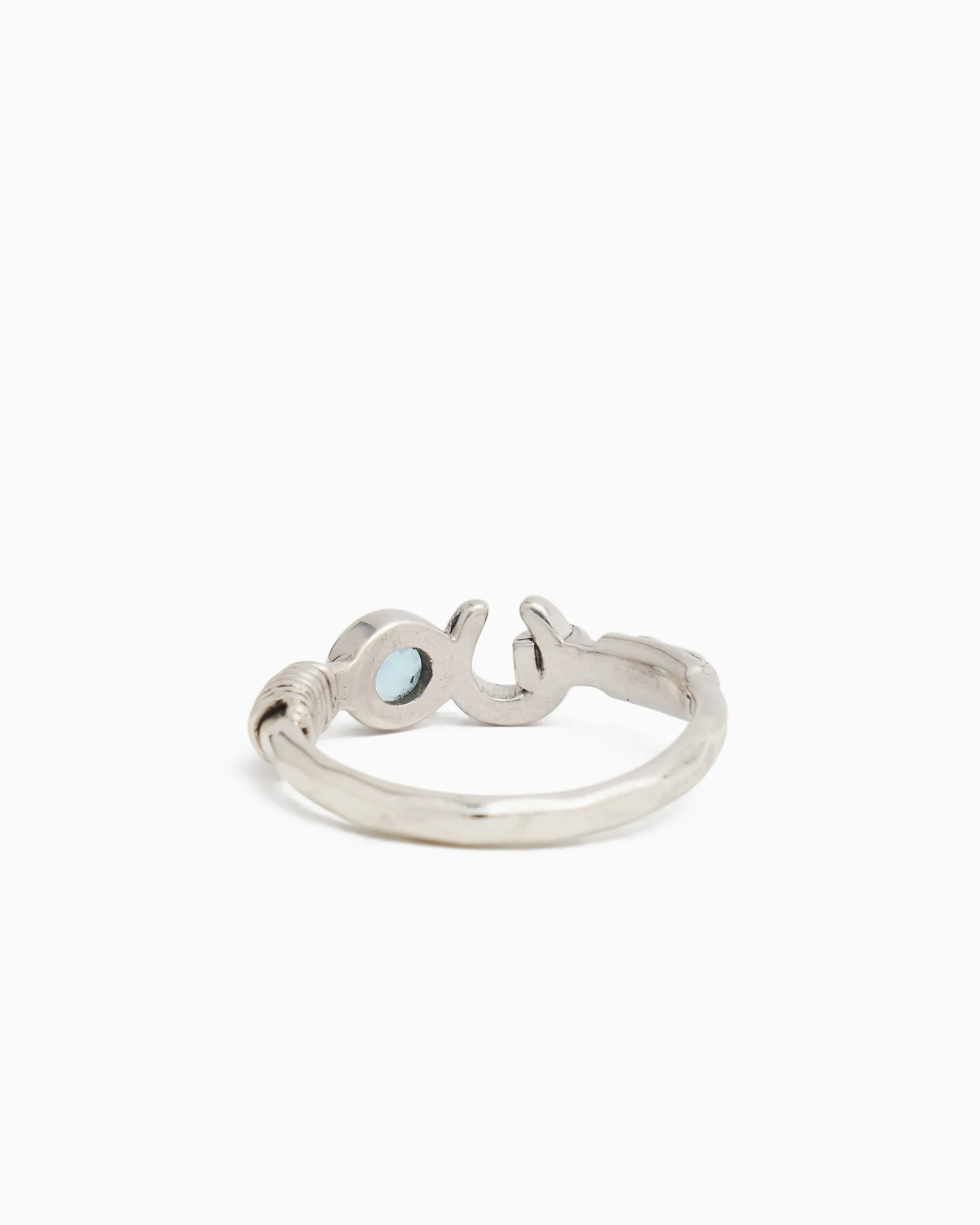 Hook Ring with Stone - Hampton Blue Topaz