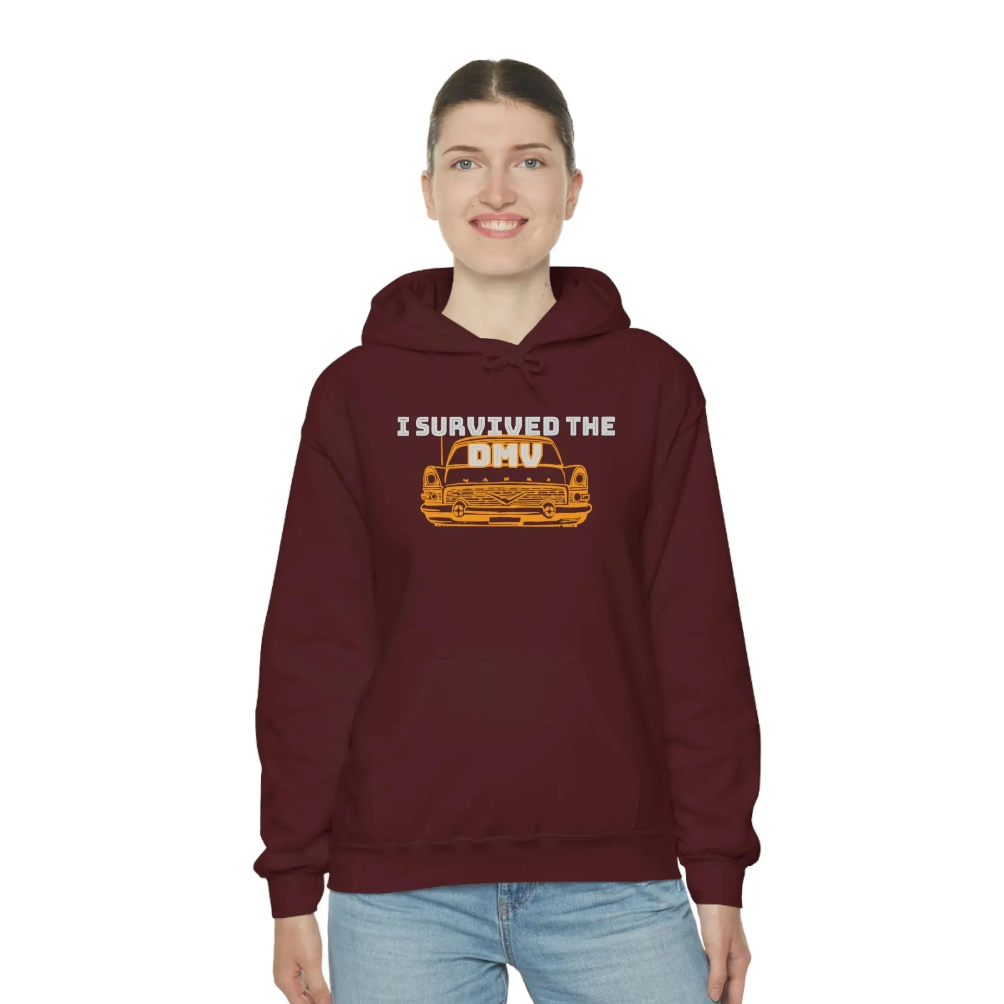 I Survived The DMV Unisex Heavy Blend™ Hooded Sweatshirt