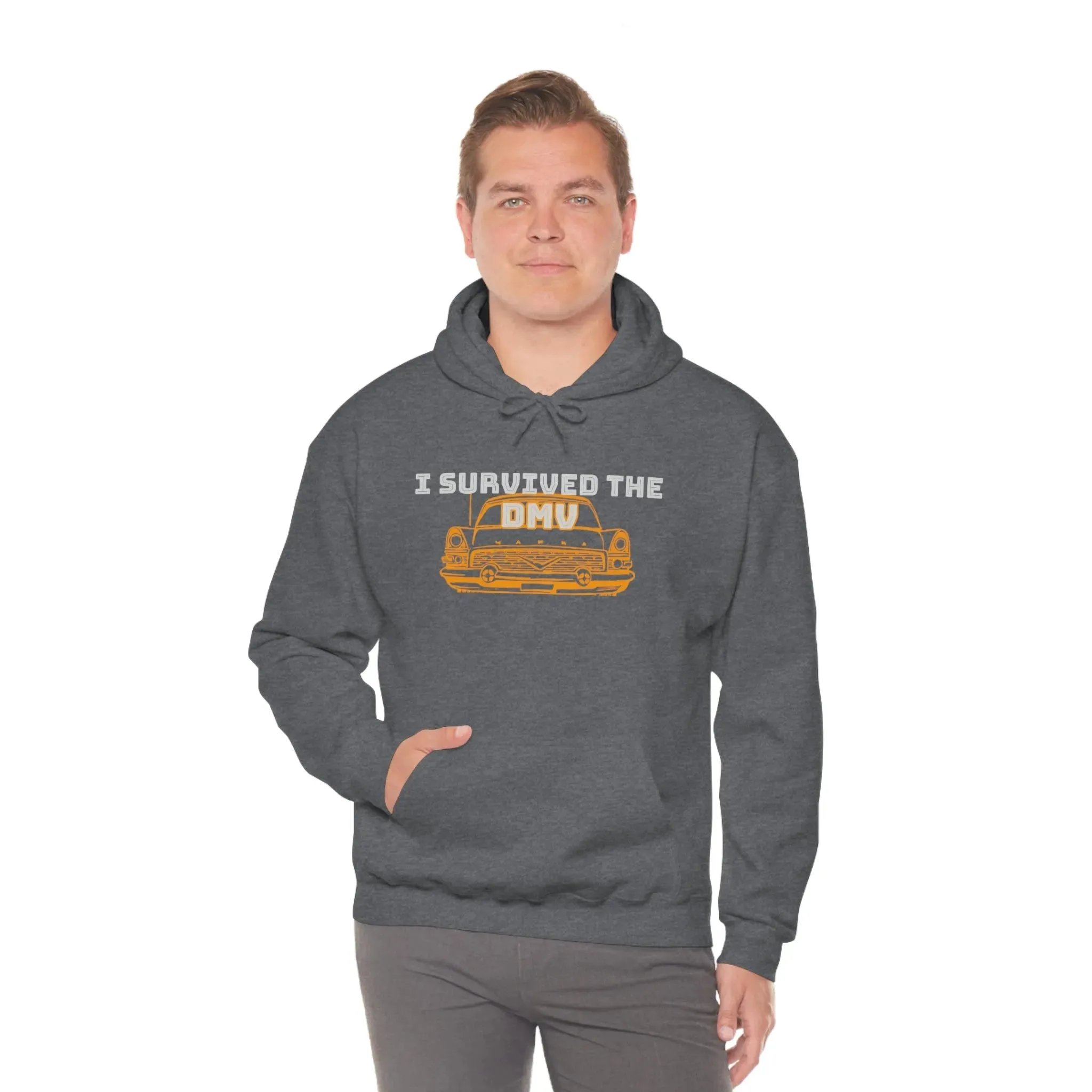 I Survived The DMV Unisex Heavy Blend™ Hooded Sweatshirt