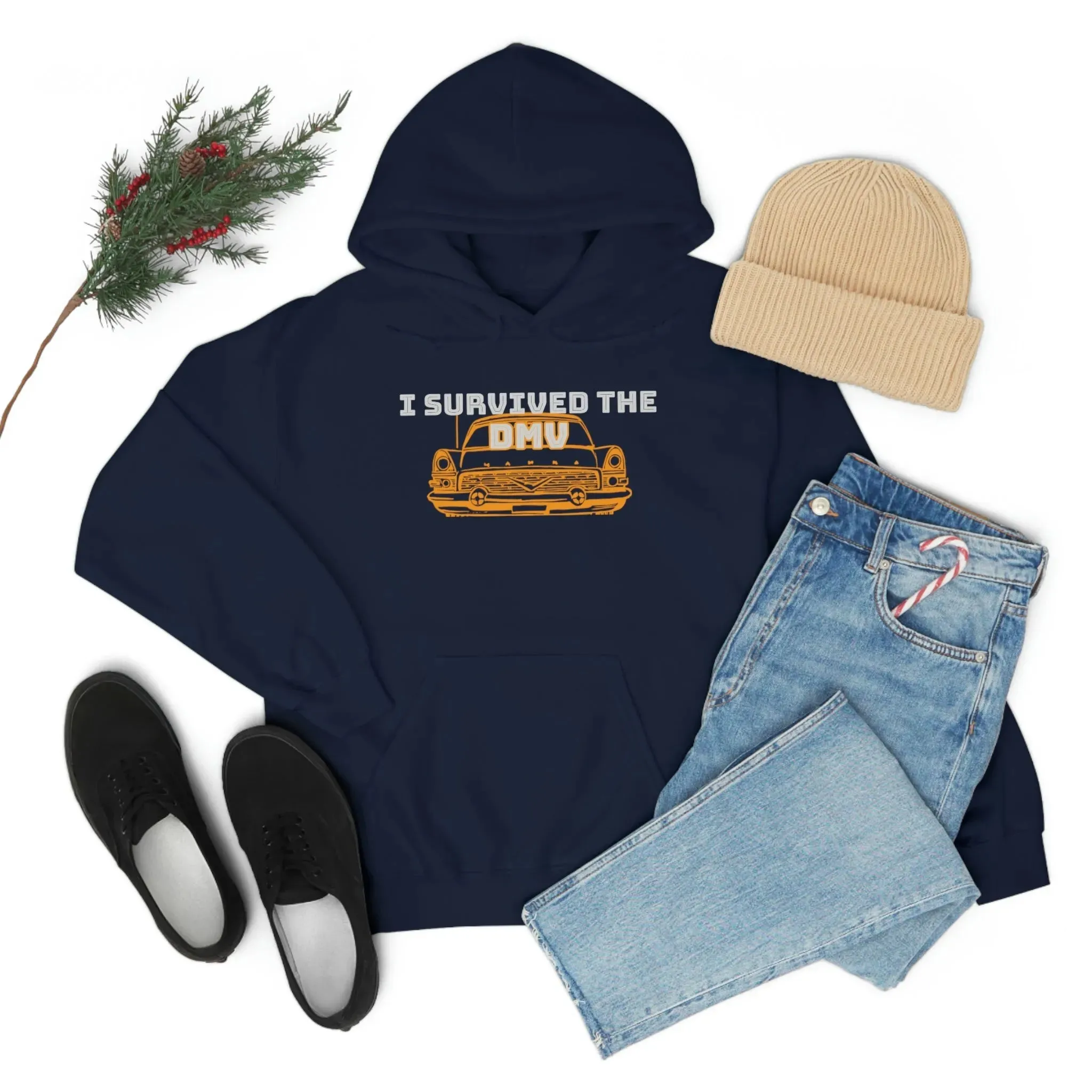 I Survived The DMV Unisex Heavy Blend™ Hooded Sweatshirt