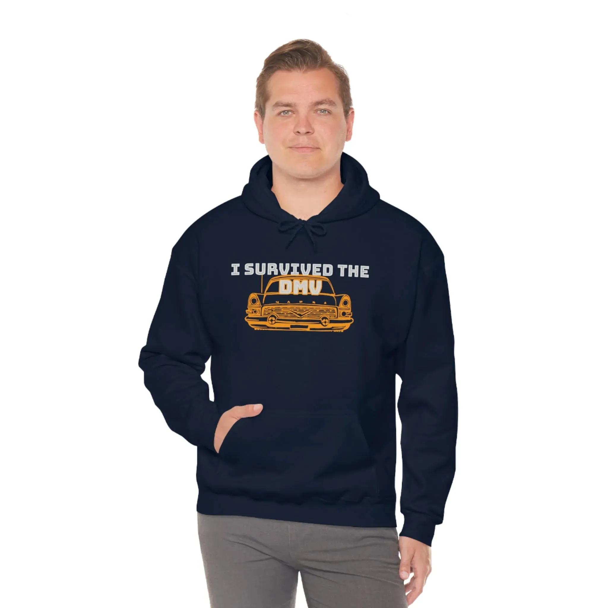 I Survived The DMV Unisex Heavy Blend™ Hooded Sweatshirt