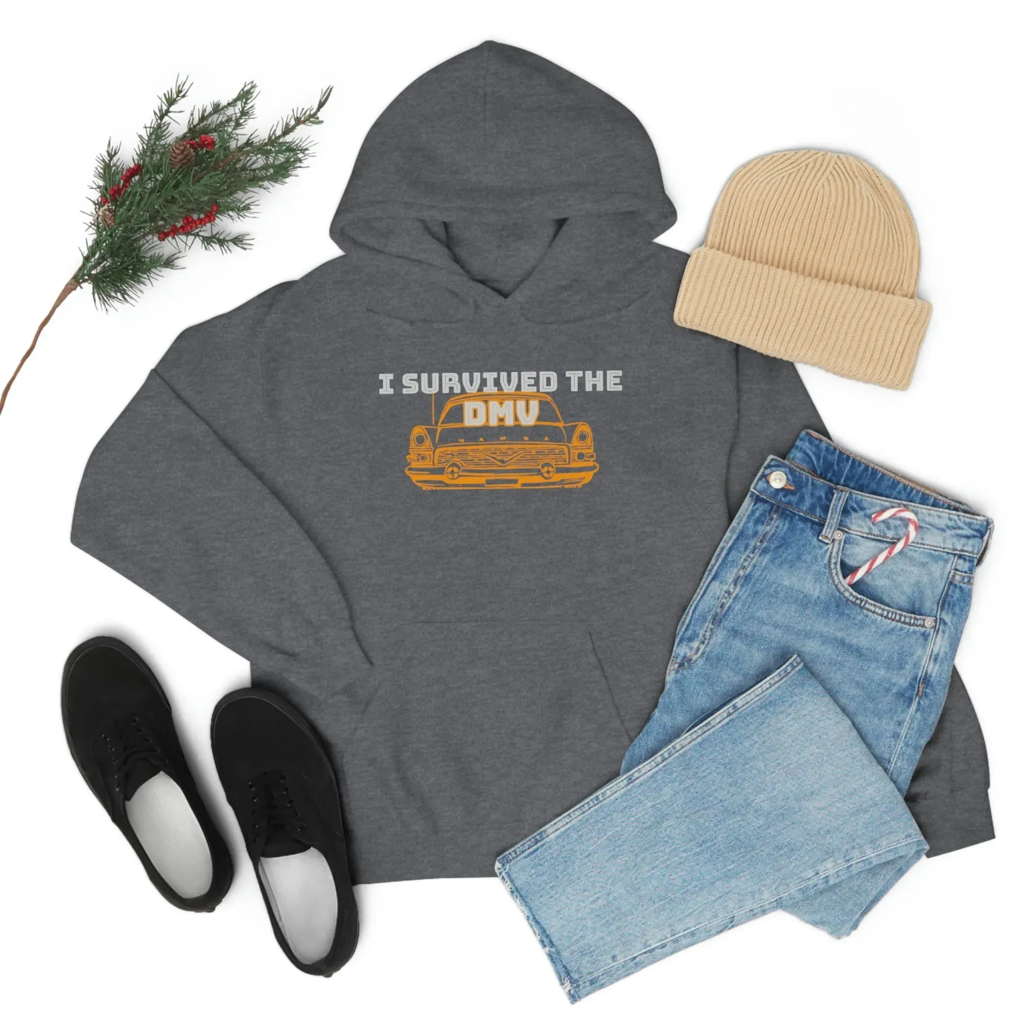 I Survived The DMV Unisex Heavy Blend™ Hooded Sweatshirt