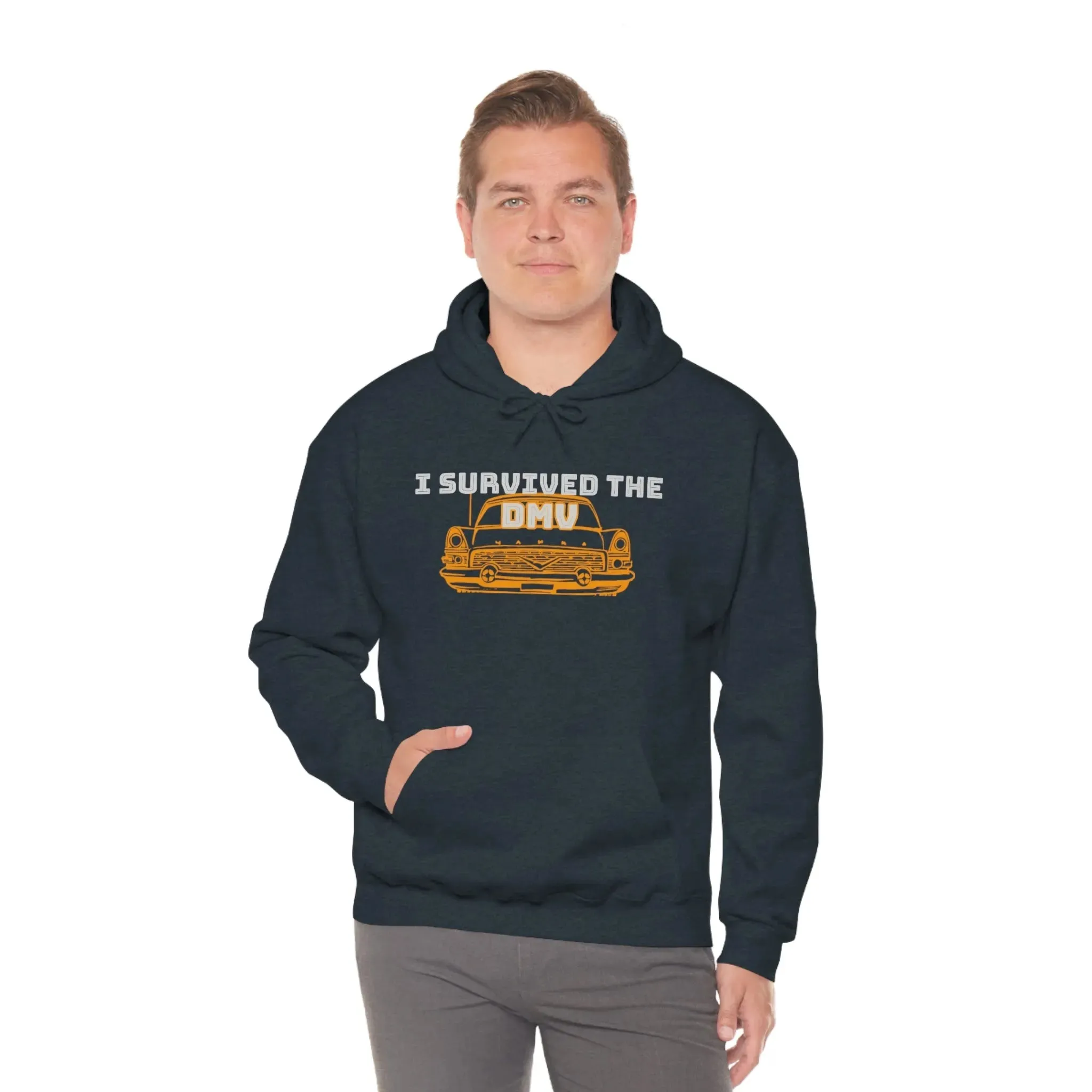 I Survived The DMV Unisex Heavy Blend™ Hooded Sweatshirt