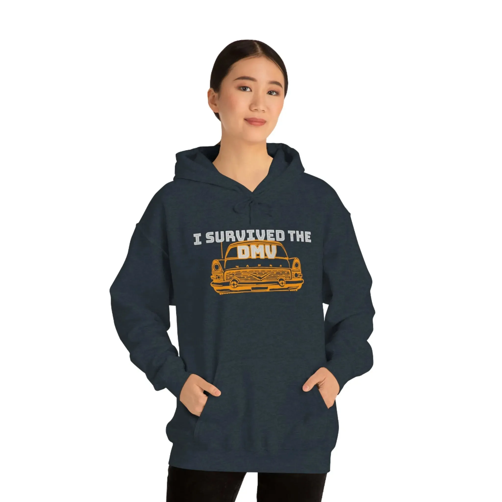 I Survived The DMV Unisex Heavy Blend™ Hooded Sweatshirt