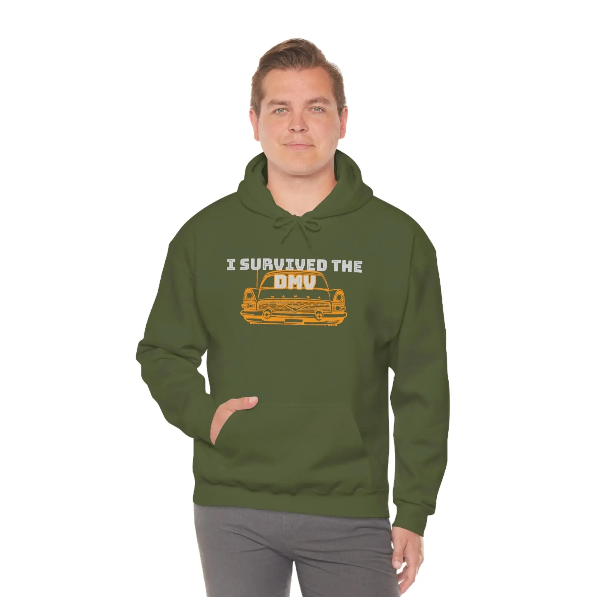 I Survived The DMV Unisex Heavy Blend™ Hooded Sweatshirt