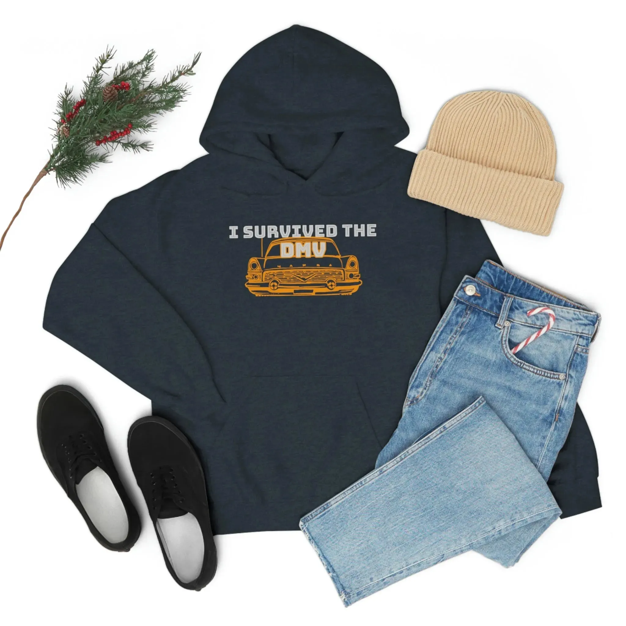 I Survived The DMV Unisex Heavy Blend™ Hooded Sweatshirt