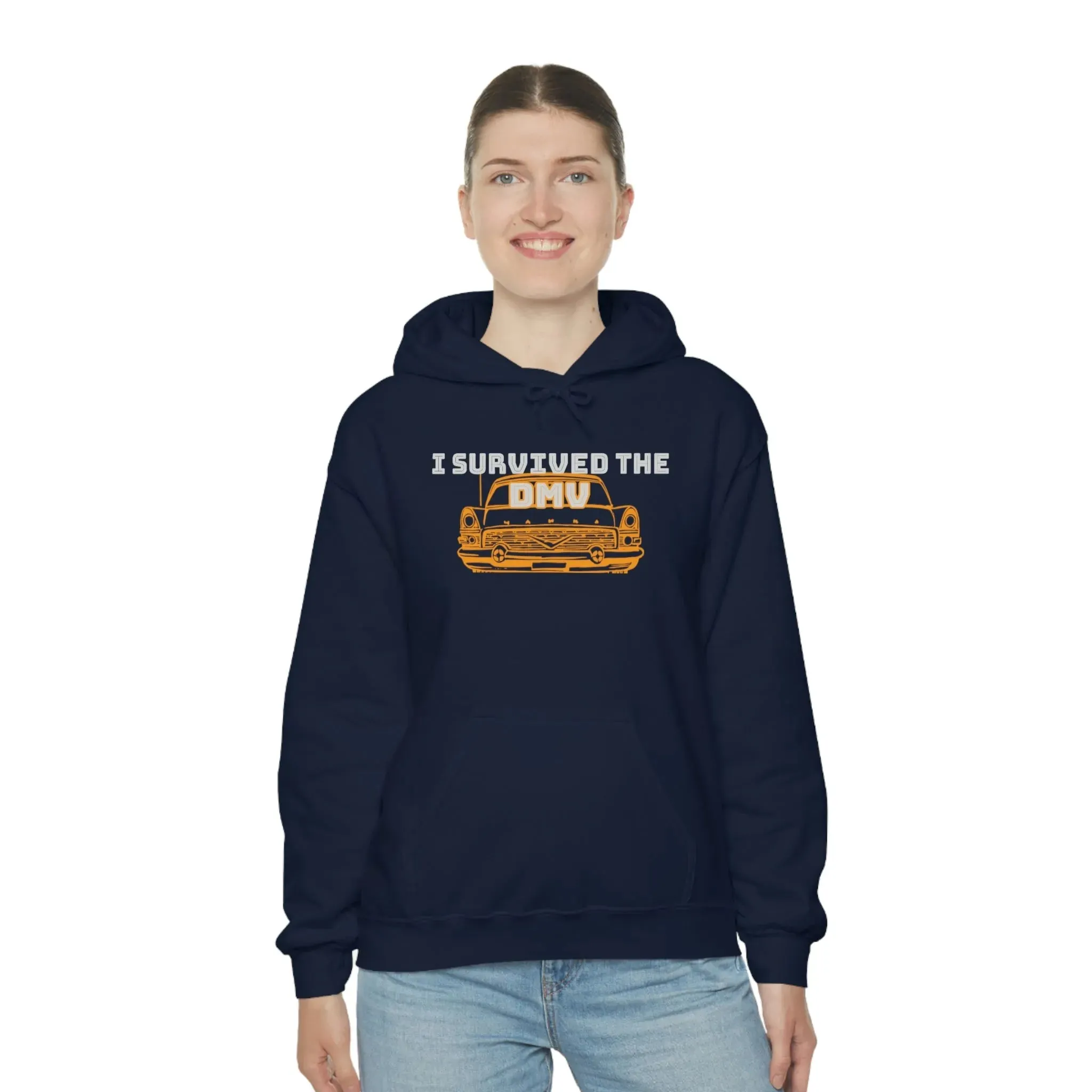 I Survived The DMV Unisex Heavy Blend™ Hooded Sweatshirt