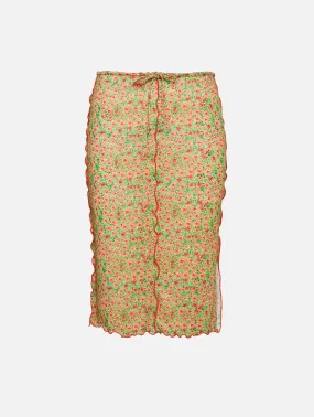 Joa Floral Knit Skirt