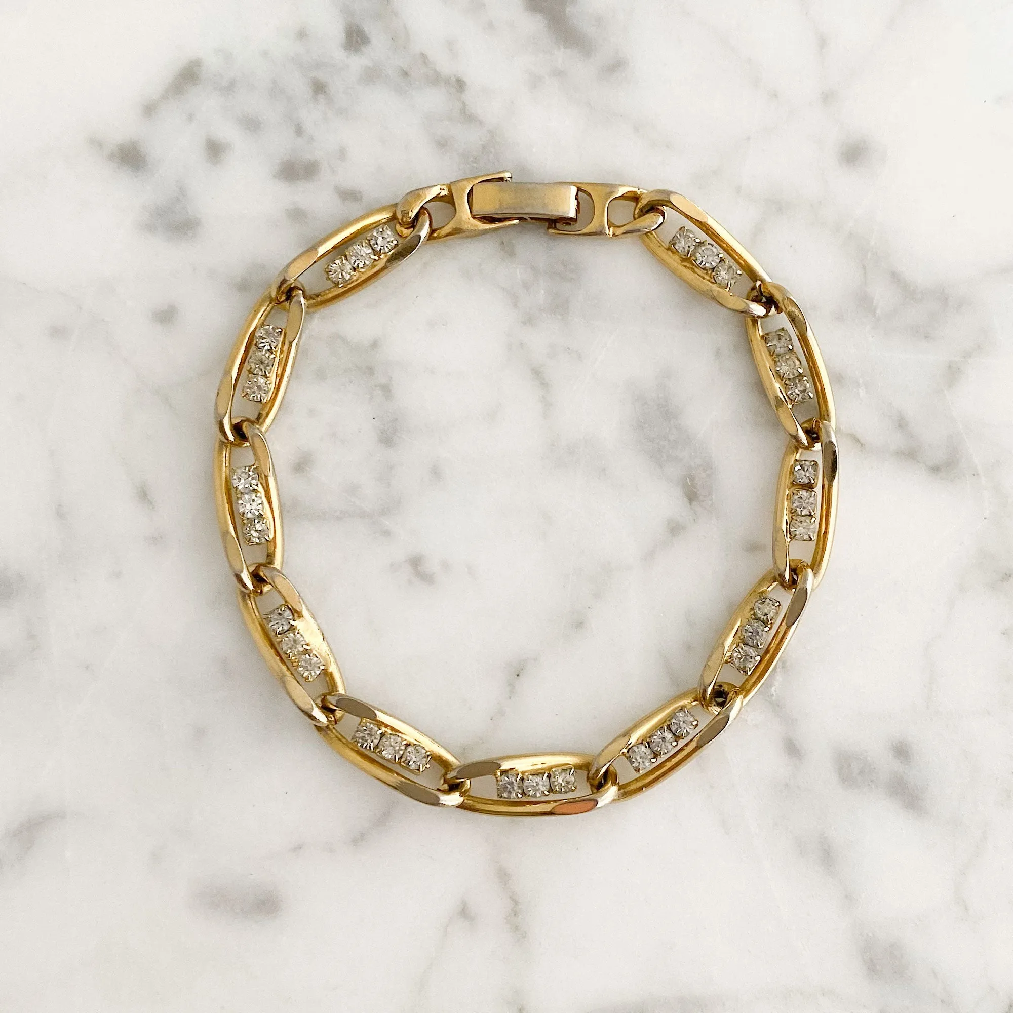 KERRI gold and rhinestone bracelet