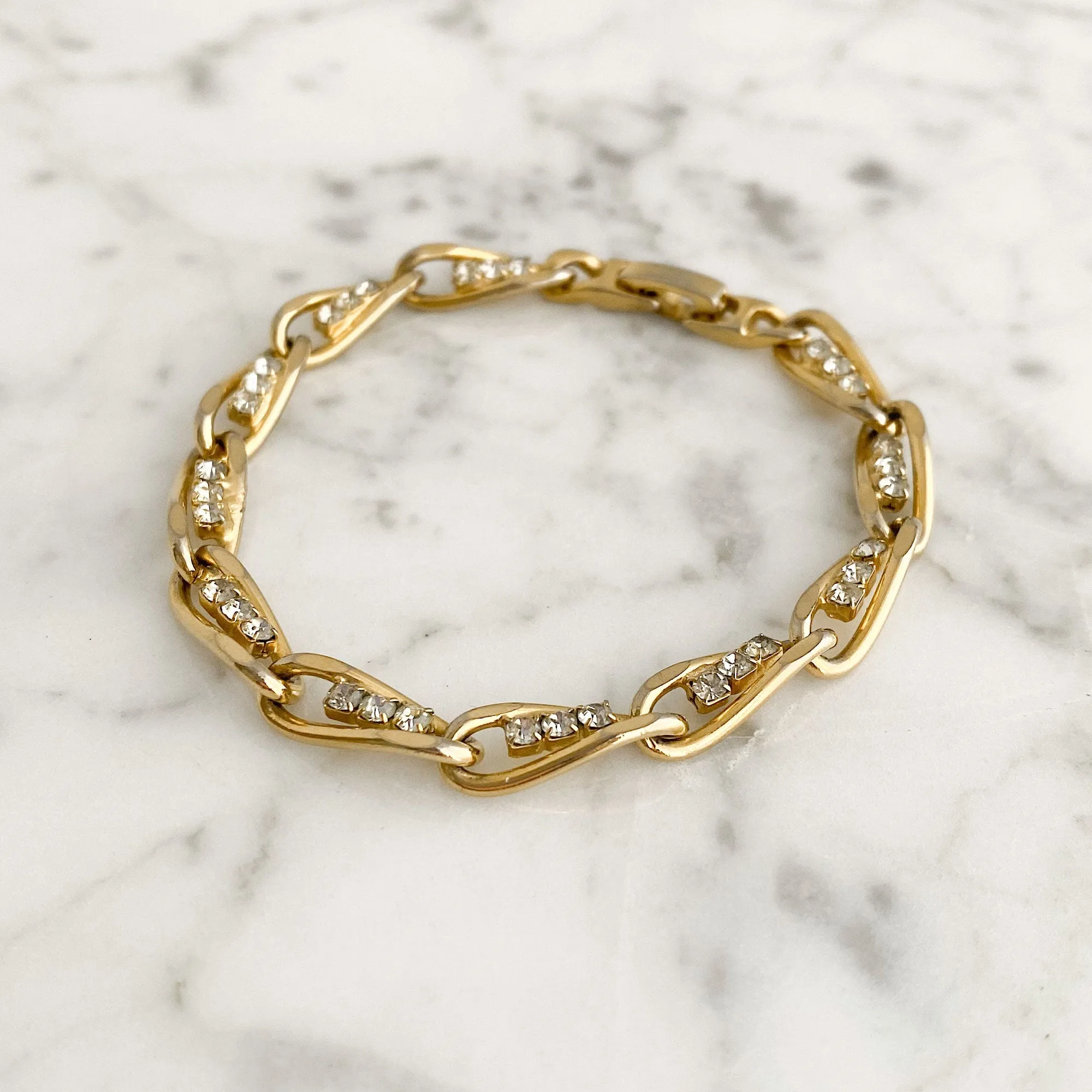 KERRI gold and rhinestone bracelet