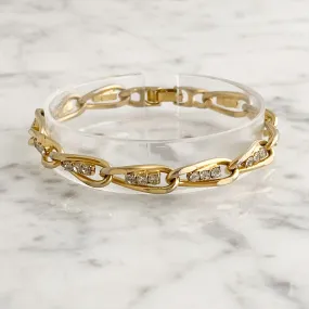 KERRI gold and rhinestone bracelet