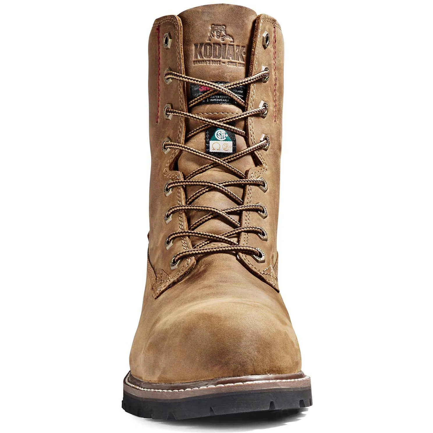 Kodiak Men's Mckinney 8" Comp Toe WP Safety Work Boot -Brown- 4NLSBN