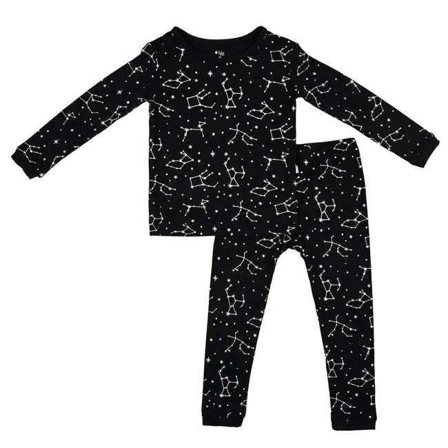 Kyte Baby Long Sleeve Printed Toddler Pajama Set in Midnight Constellation