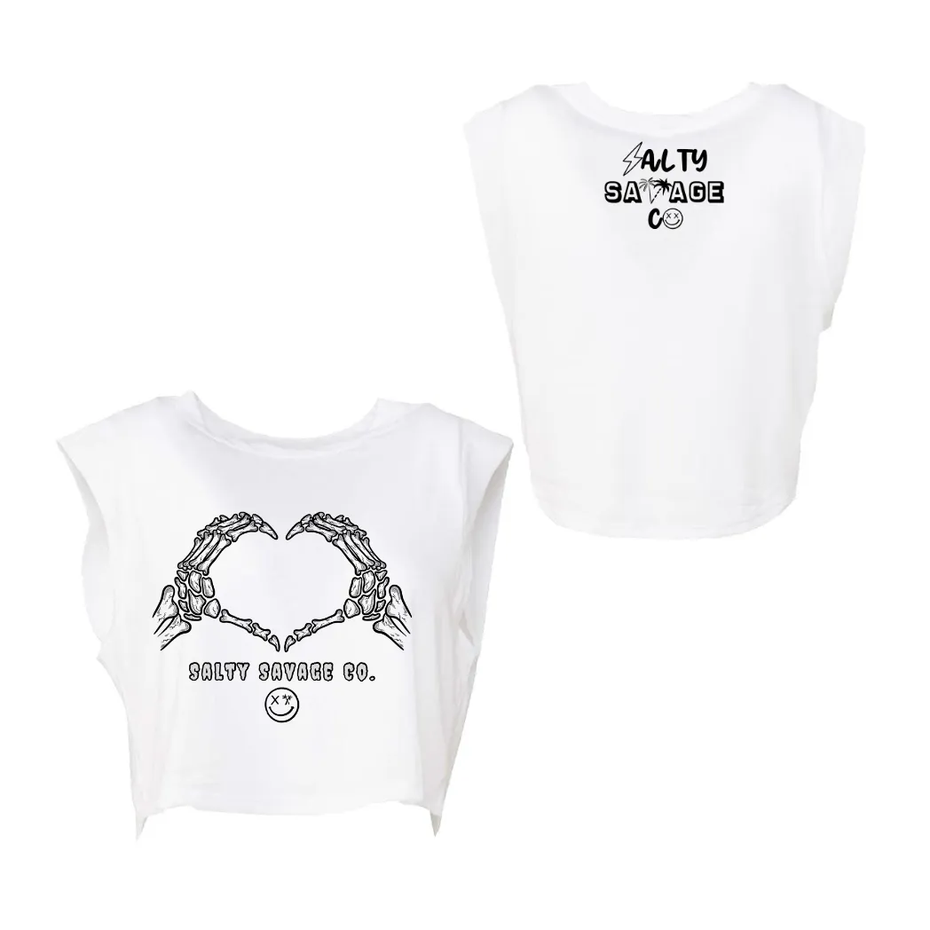 Ladies “Live, Love, Die” Cropped Muscle Tank