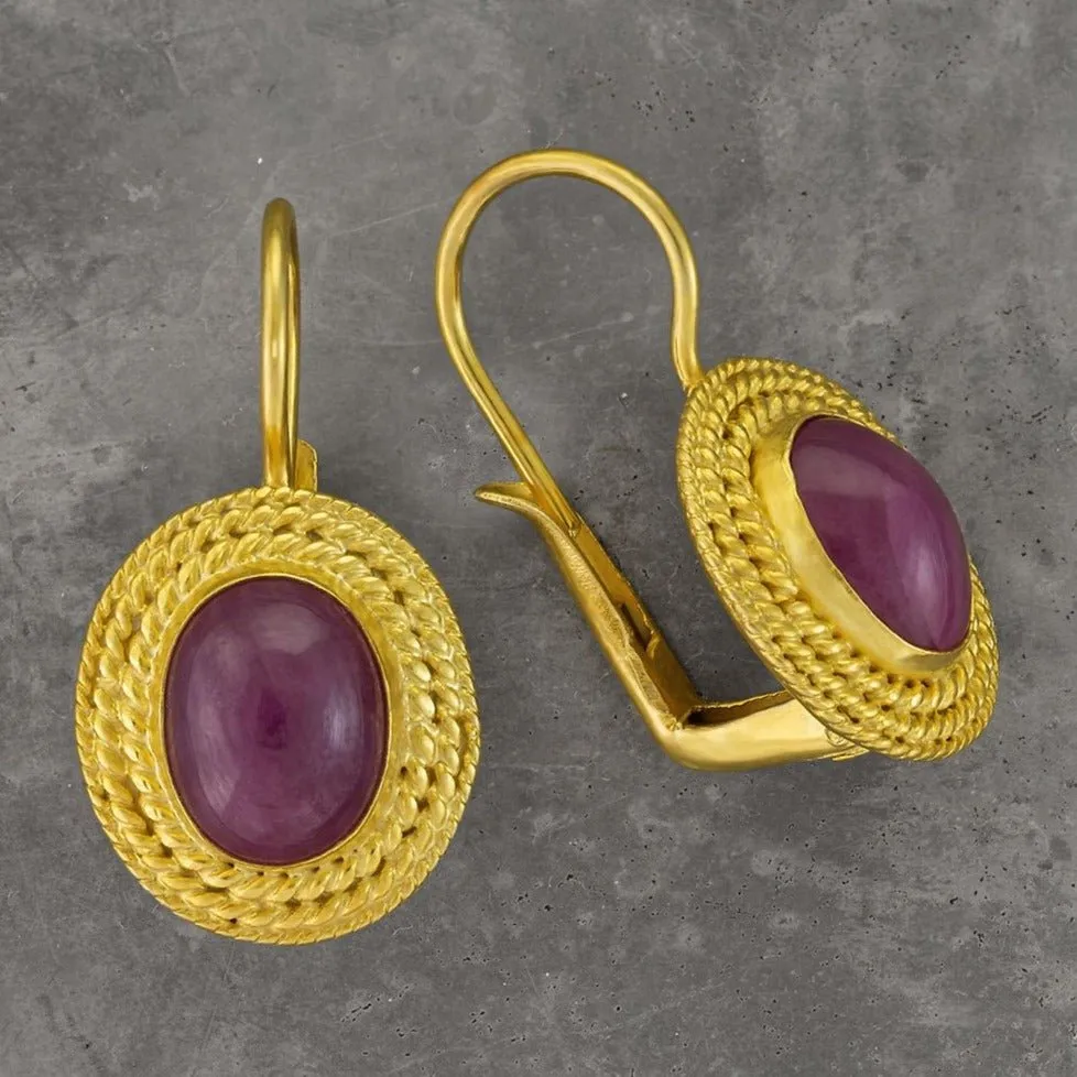 Lady Jane Grey Ruby Earrings