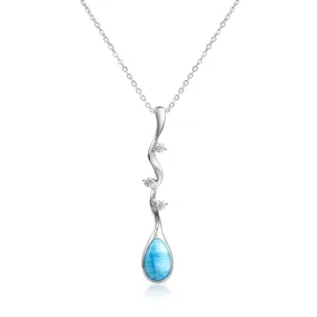 Larimar Moon Vine Pendant