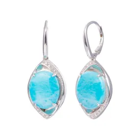 Larimar Sparkling Eye Earrings