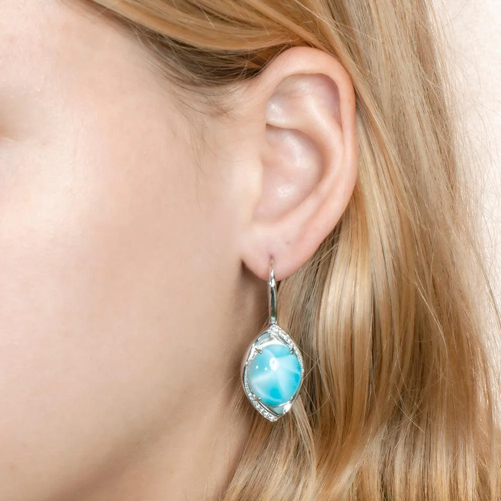 Larimar Sparkling Eye Earrings