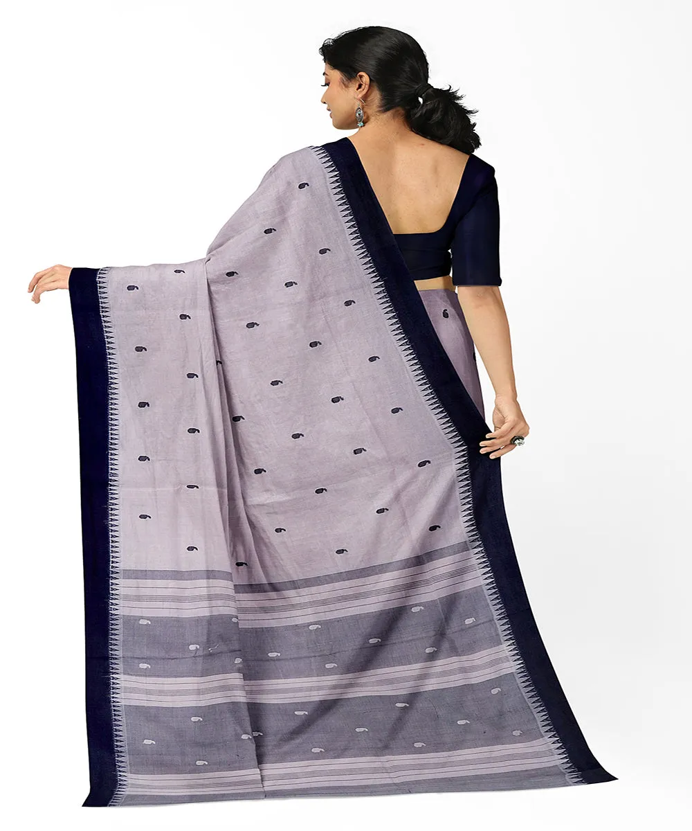 Light violet butta handwoven rajahmundry cotton saree