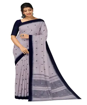 Light violet butta handwoven rajahmundry cotton saree