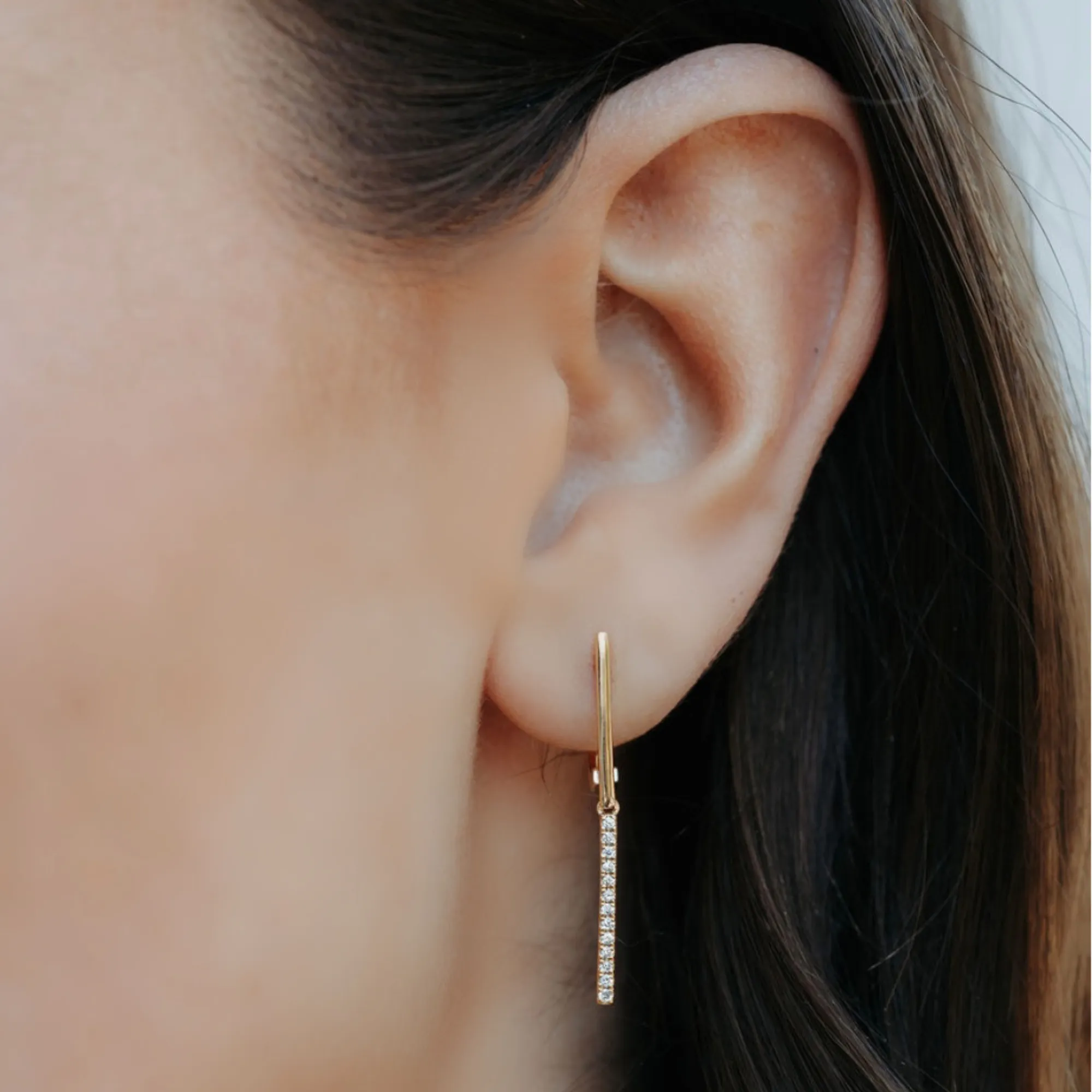 Linear Bar Dangle Earrings