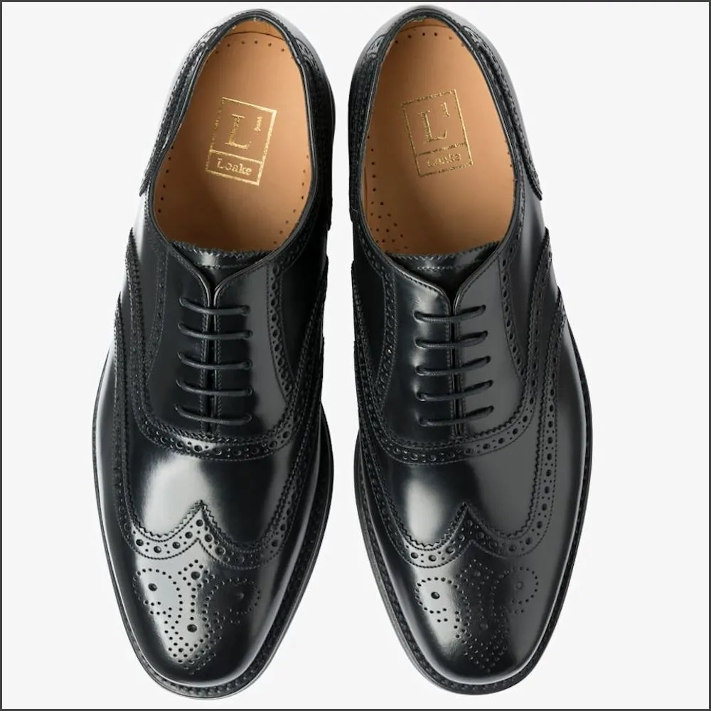 Loake 302 Black Classic Brogue Oxford Shoe Size  10 Only*