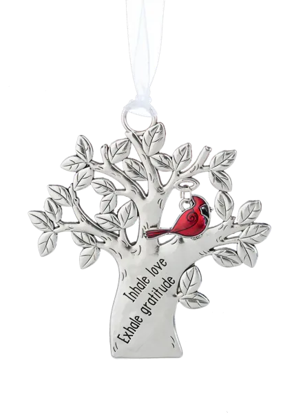 Love & Gratitude Cardinal Tree Ornament - Inspiring Reminder of Peace