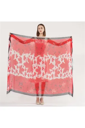 Love's Pure Light "The Leaves of Our Tree Oh Canada" Silk Shawl