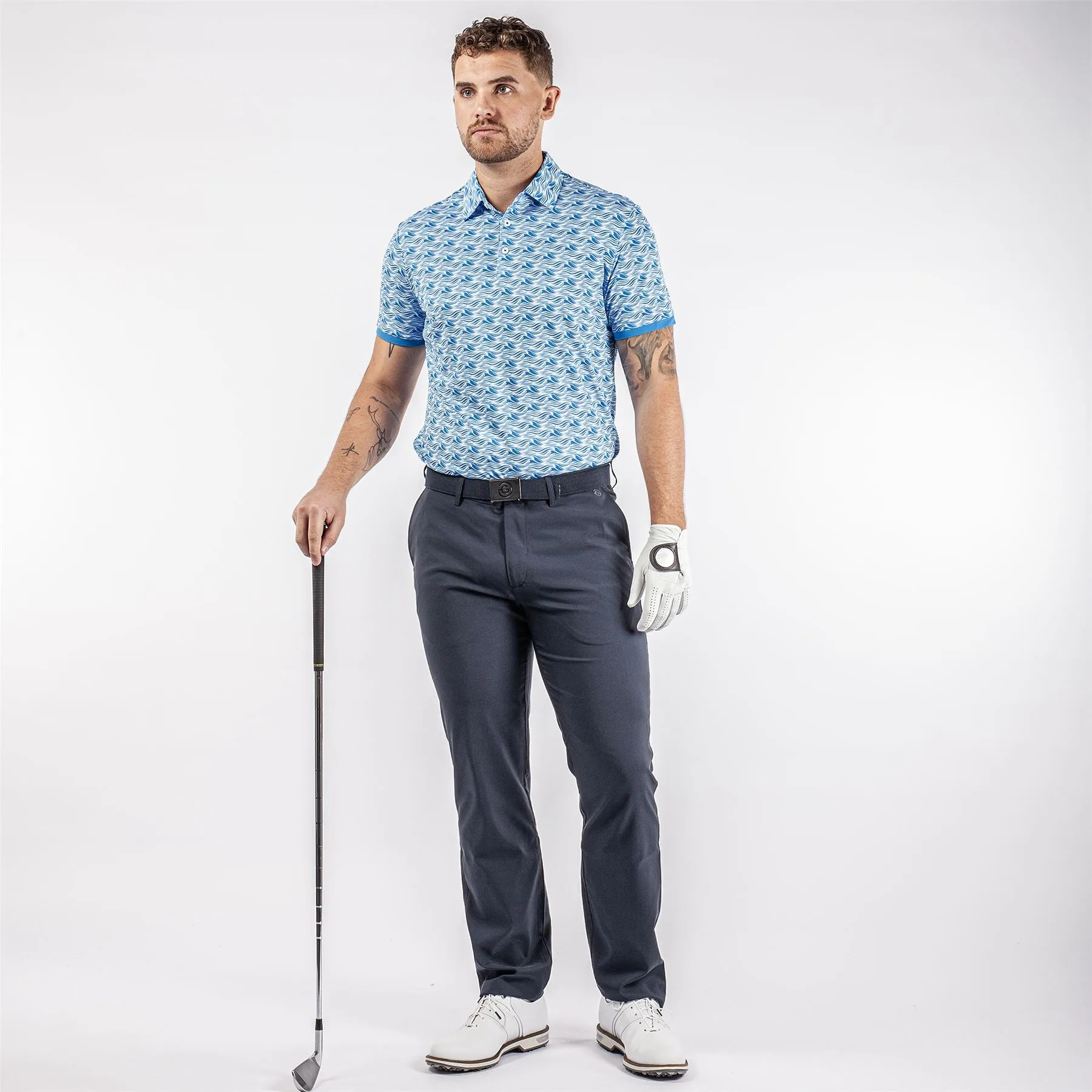 Madden Ventil8  Stretch Regular FIt Polo Blue/White - AW23