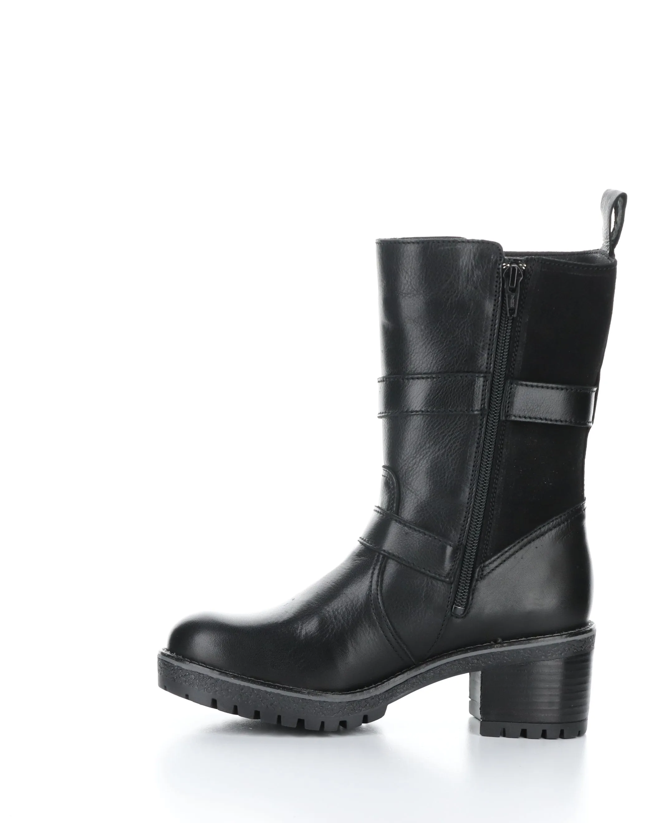 MAISE BLACK Round Toe Boots