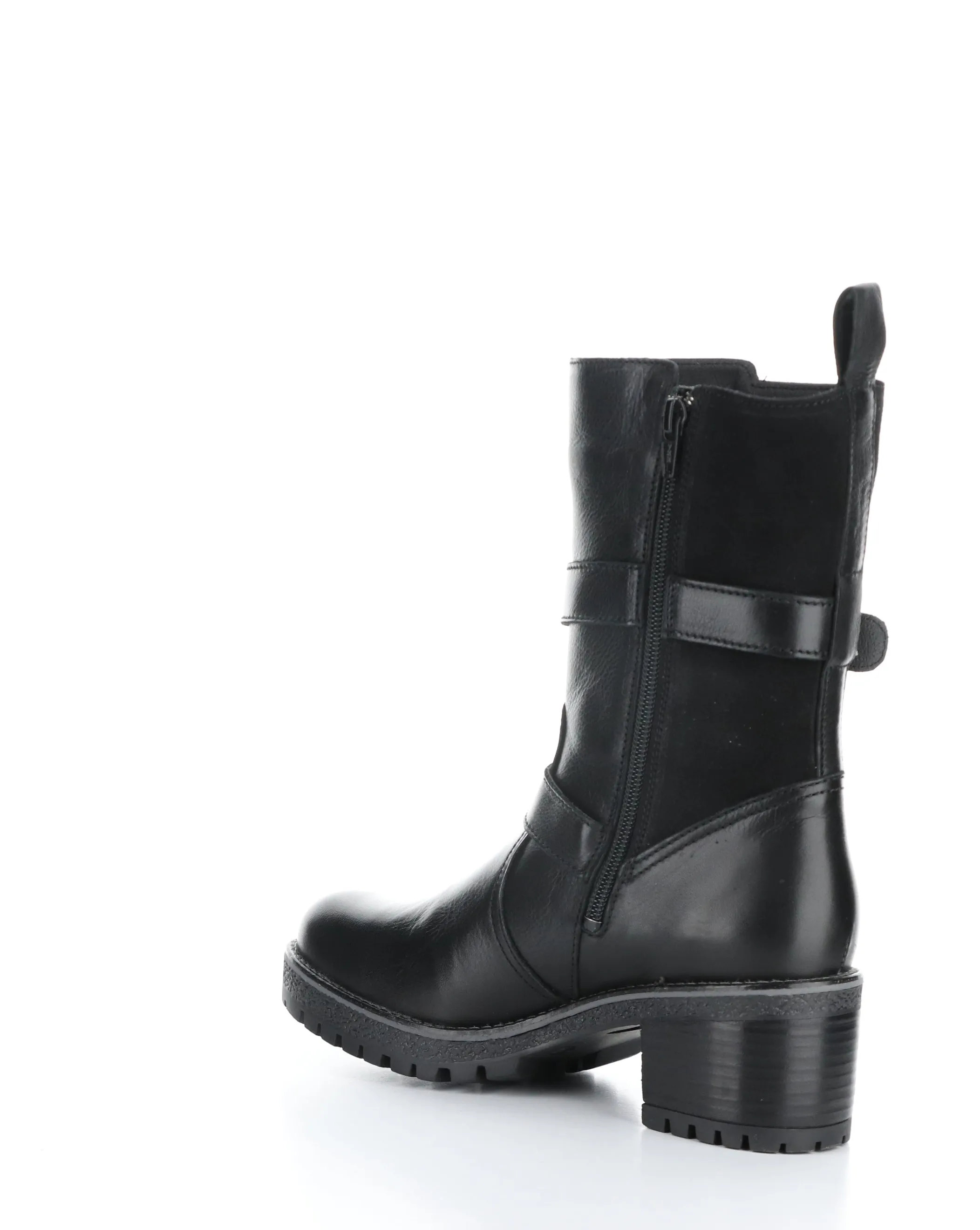 MAISE BLACK Round Toe Boots