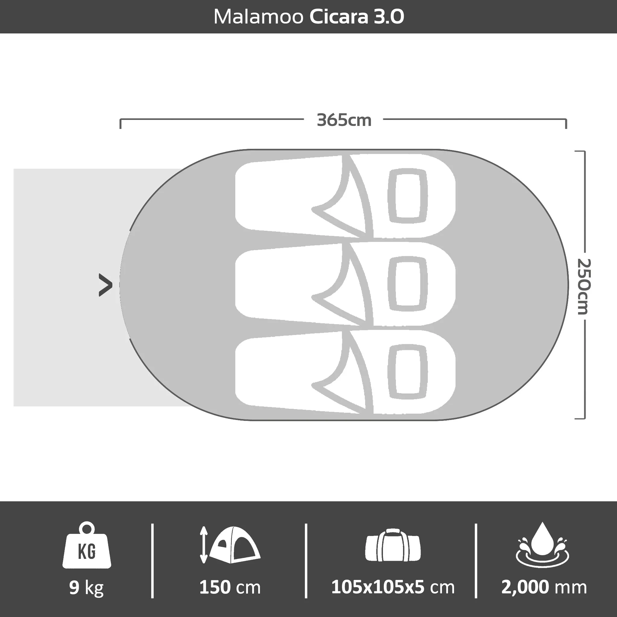 Malamoo Cicara 3.0 4P Pop Up Tent