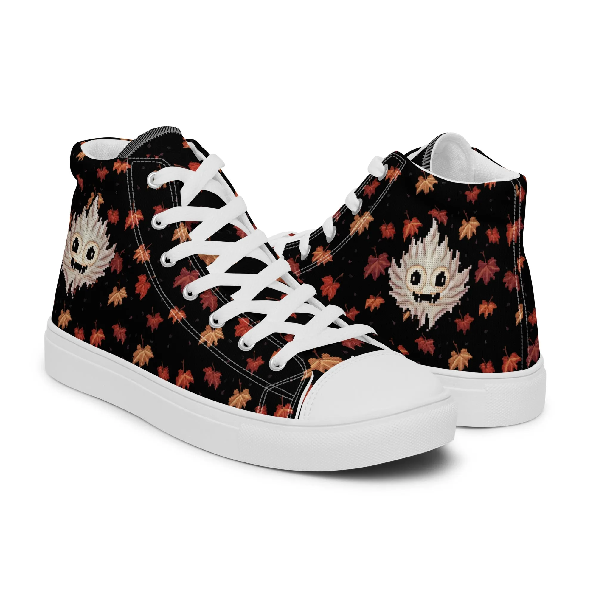 Maple Ghosty Women’s High Top Shoes - Vegan Dark Academia Sneakers - Comfortable Goth Trainers - Witchy Grunge Accessories