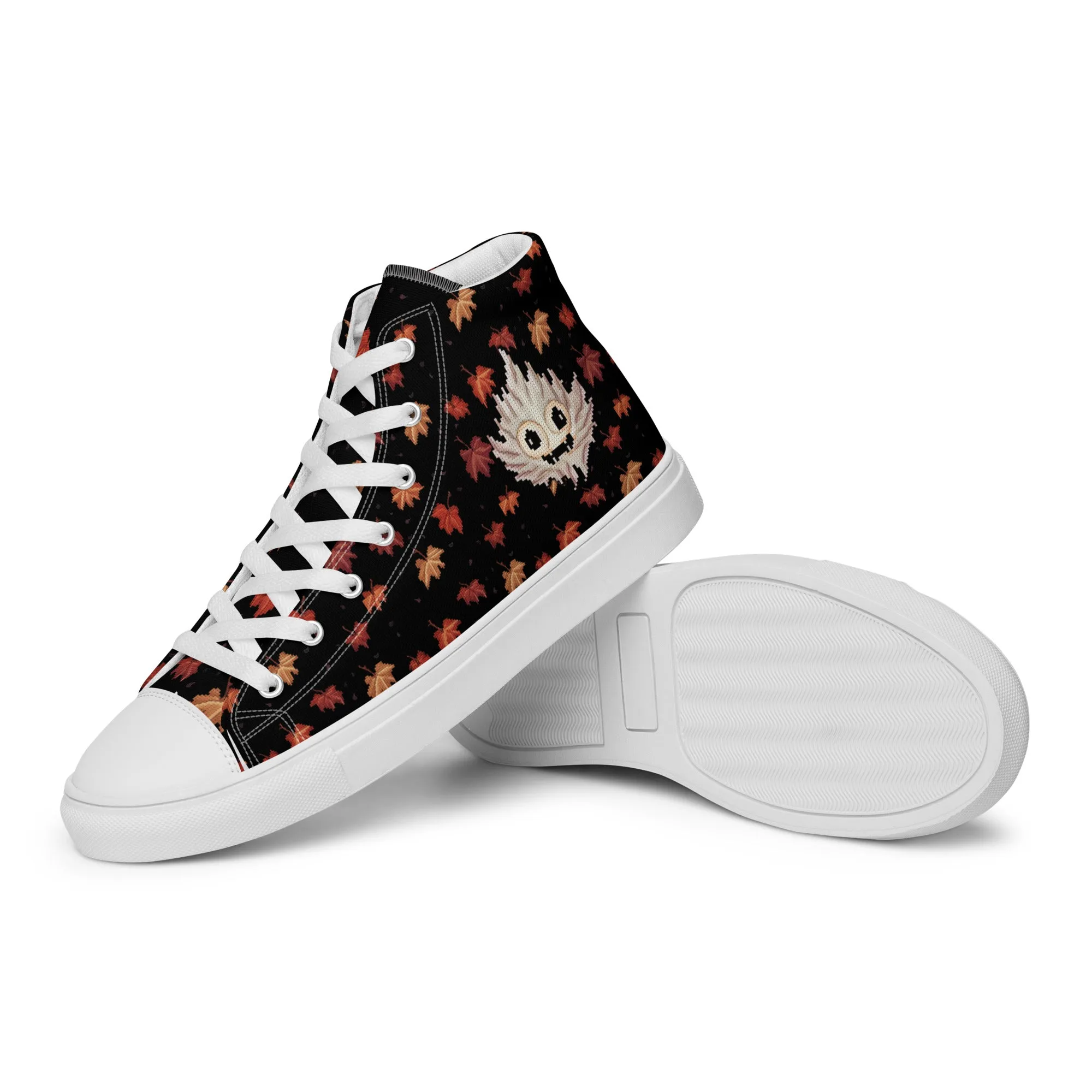 Maple Ghosty Women’s High Top Shoes - Vegan Dark Academia Sneakers - Comfortable Goth Trainers - Witchy Grunge Accessories