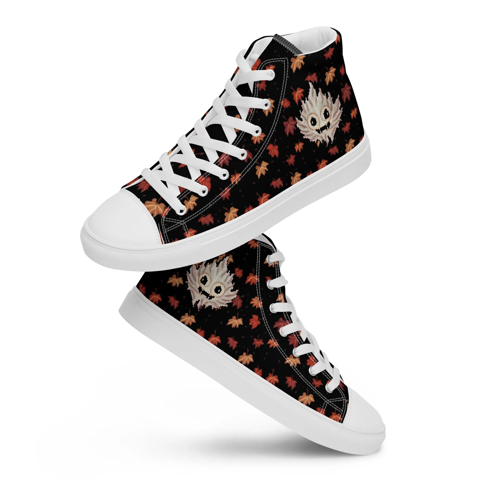 Maple Ghosty Women’s High Top Shoes - Vegan Dark Academia Sneakers - Comfortable Goth Trainers - Witchy Grunge Accessories