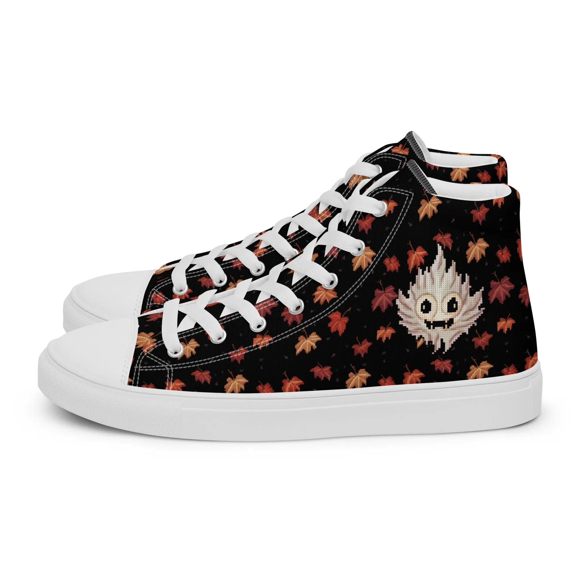 Maple Ghosty Women’s High Top Shoes - Vegan Dark Academia Sneakers - Comfortable Goth Trainers - Witchy Grunge Accessories