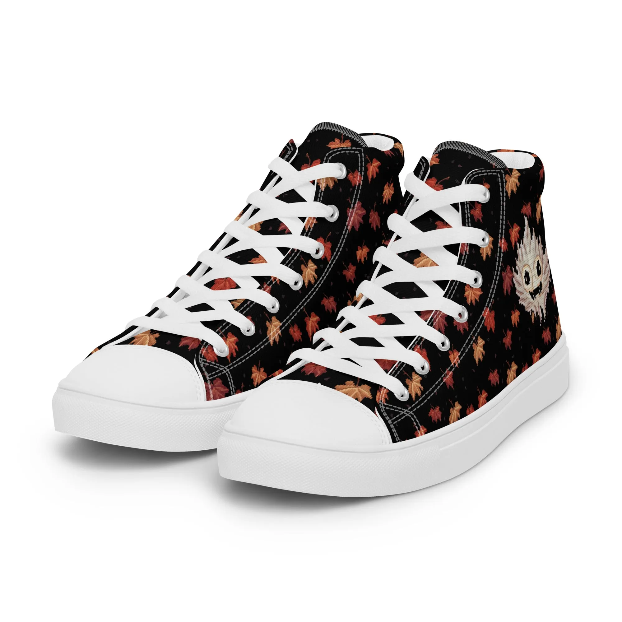 Maple Ghosty Women’s High Top Shoes - Vegan Dark Academia Sneakers - Comfortable Goth Trainers - Witchy Grunge Accessories