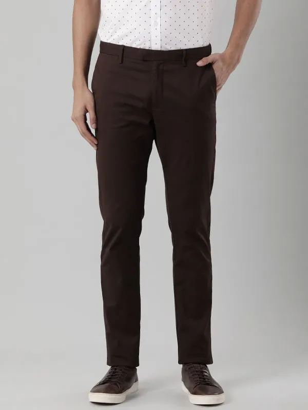 Men Brooklyn Fit Polyester Blend Trouser