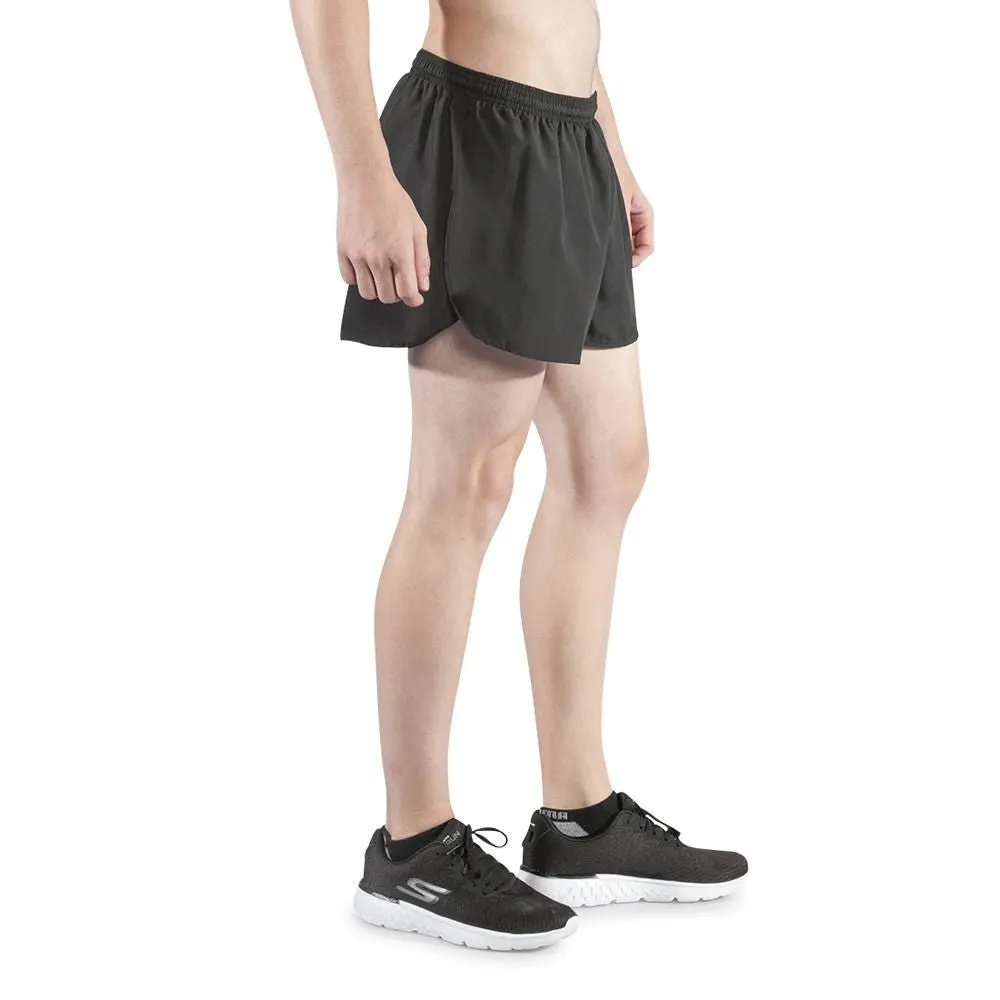 Men's 3" Half Split Trainer Shorts- Black