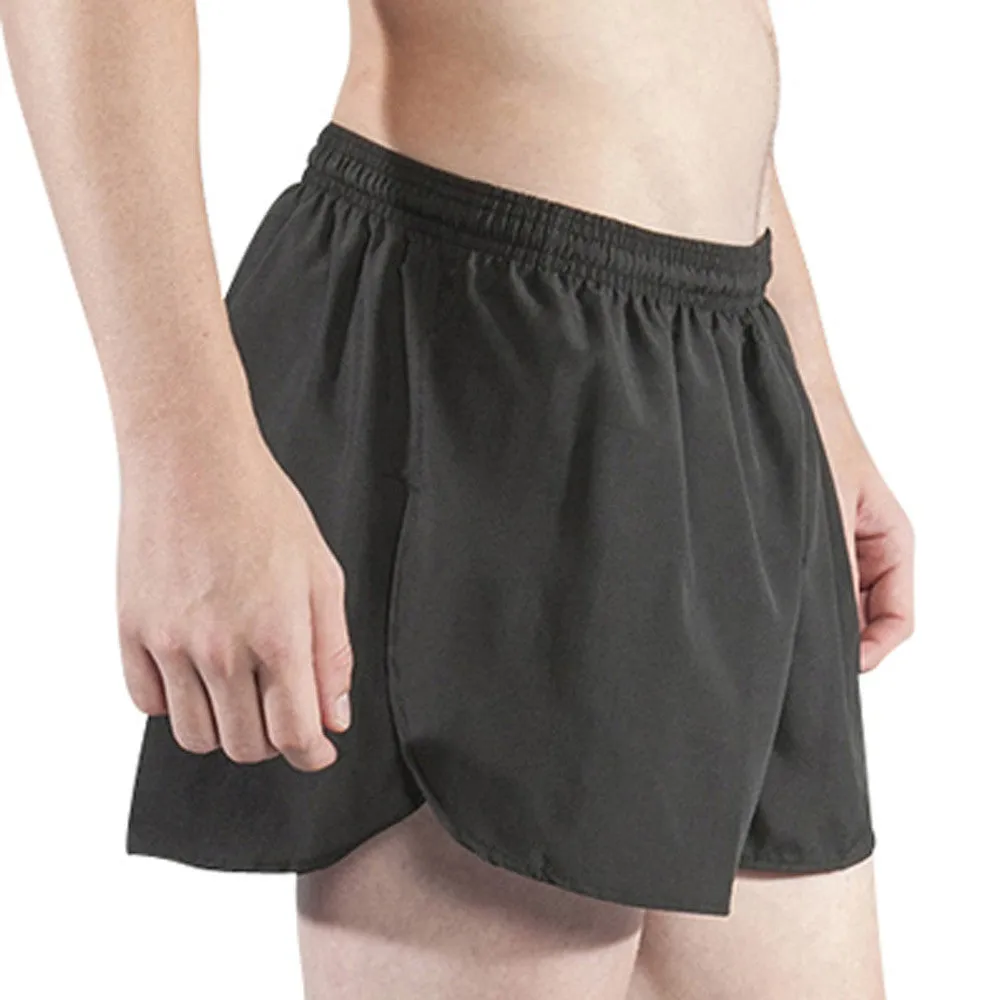 Men's 3" Half Split Trainer Shorts- Black