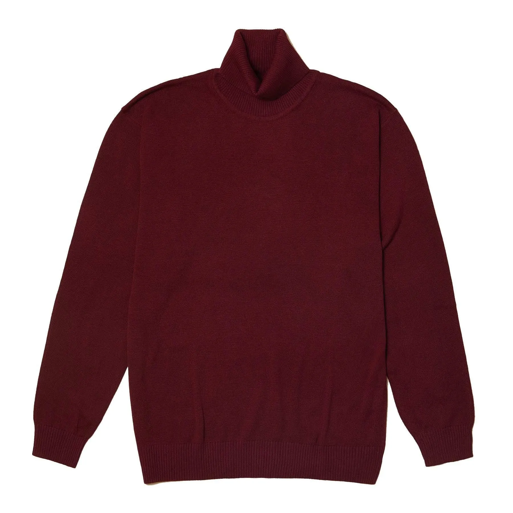 Men's Turtleneck Sweater color Burgundy