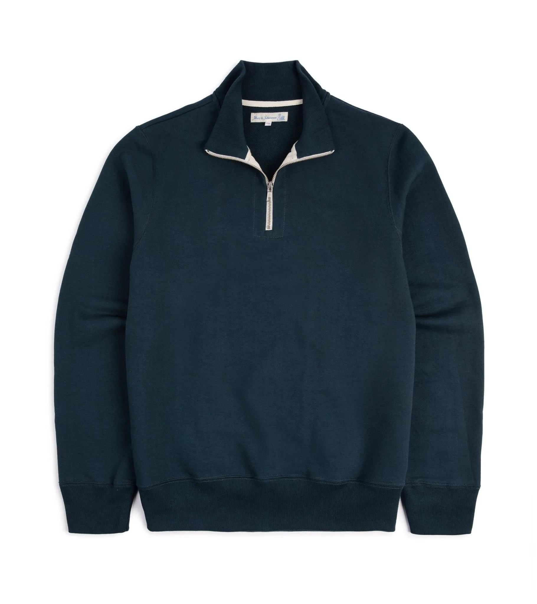 Merz b. Schwanen 343Z Half-Zip: Mineral Blue