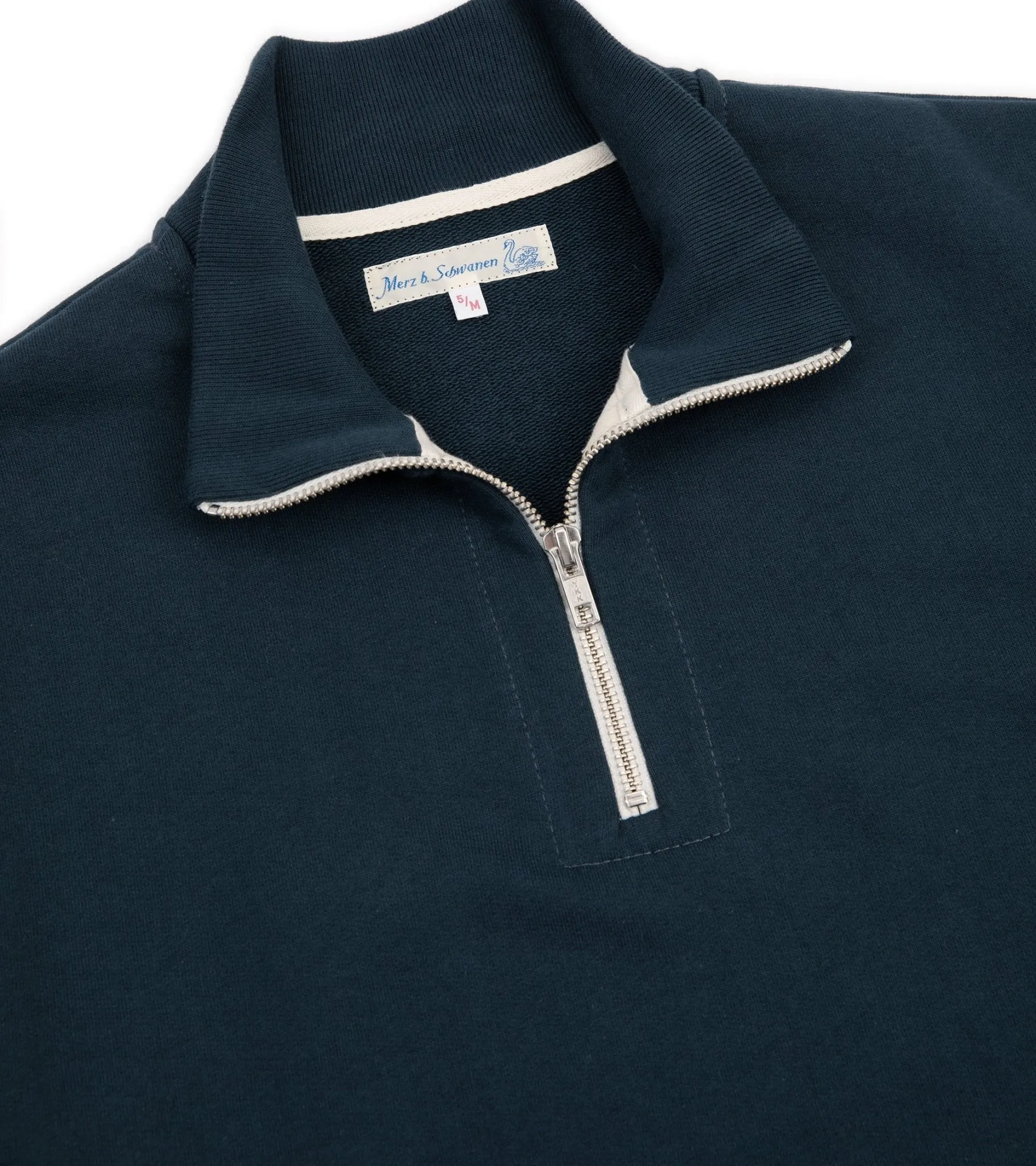 Merz b. Schwanen 343Z Half-Zip: Mineral Blue