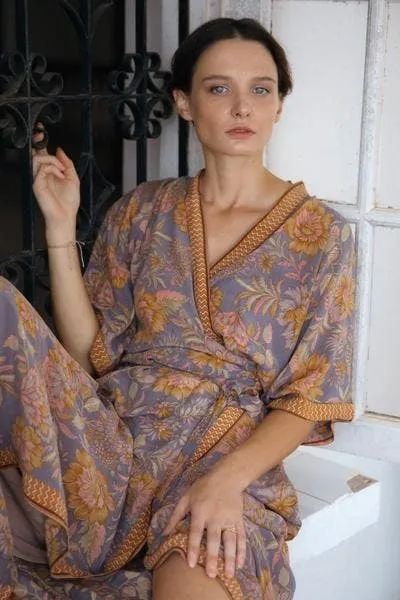 Mia Vintage Silk Wrap Dress